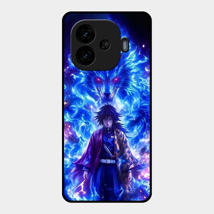 Blue Blade Glass Case Cover For Iqoo Neo 10R 5G