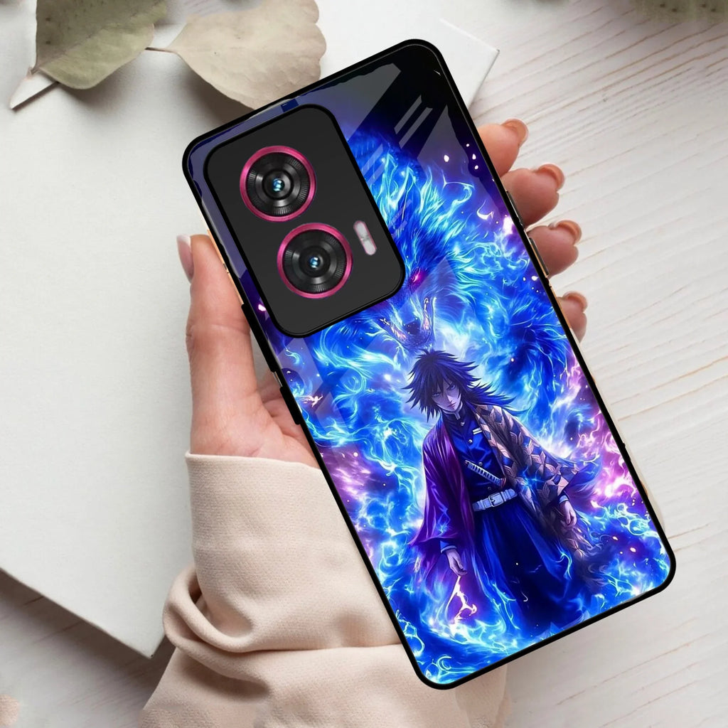 Blue Blade Glass Case Cover For Motorola - ShopOnCliQ