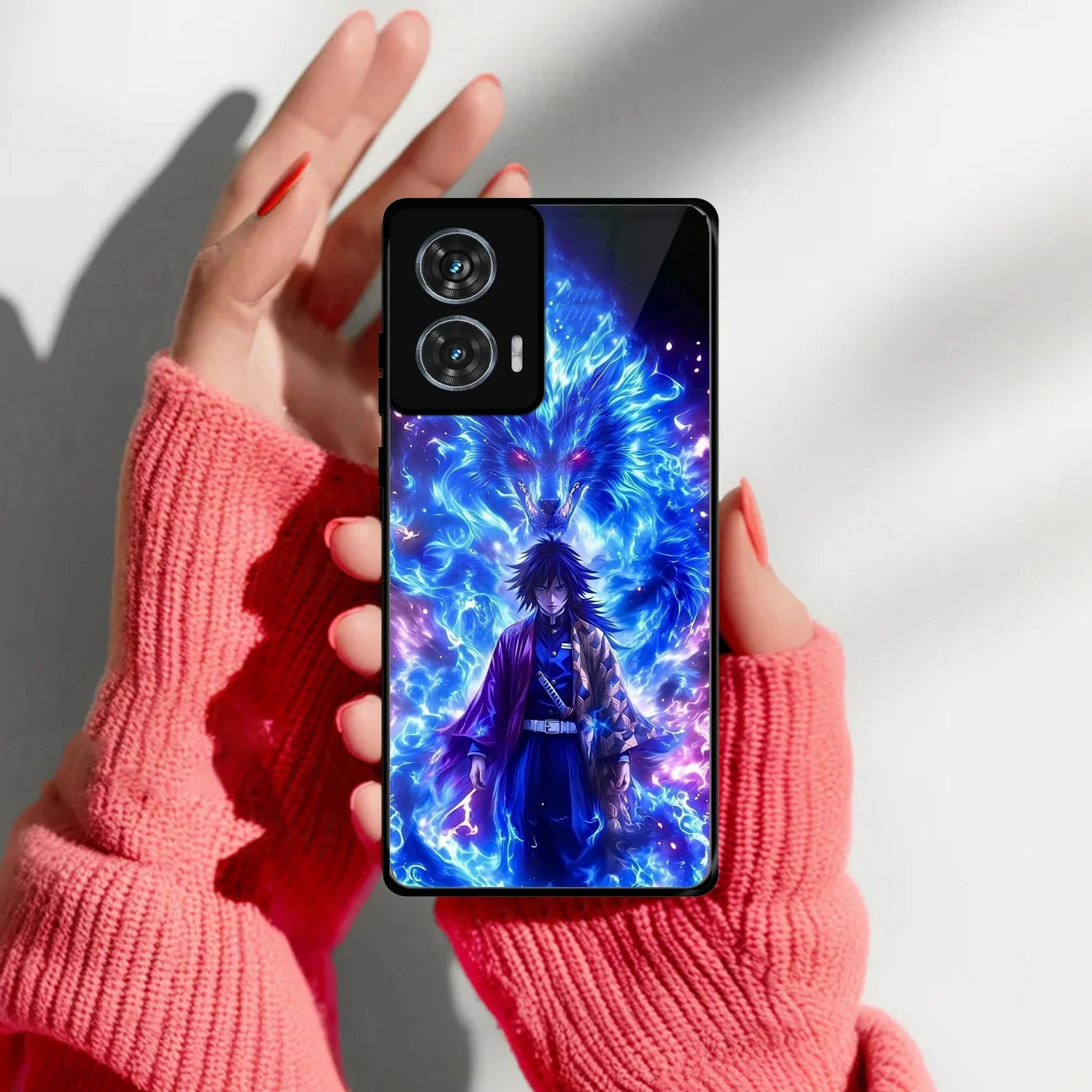 Blue Blade Glass Case Cover For Motorola - ShopOnCliQ