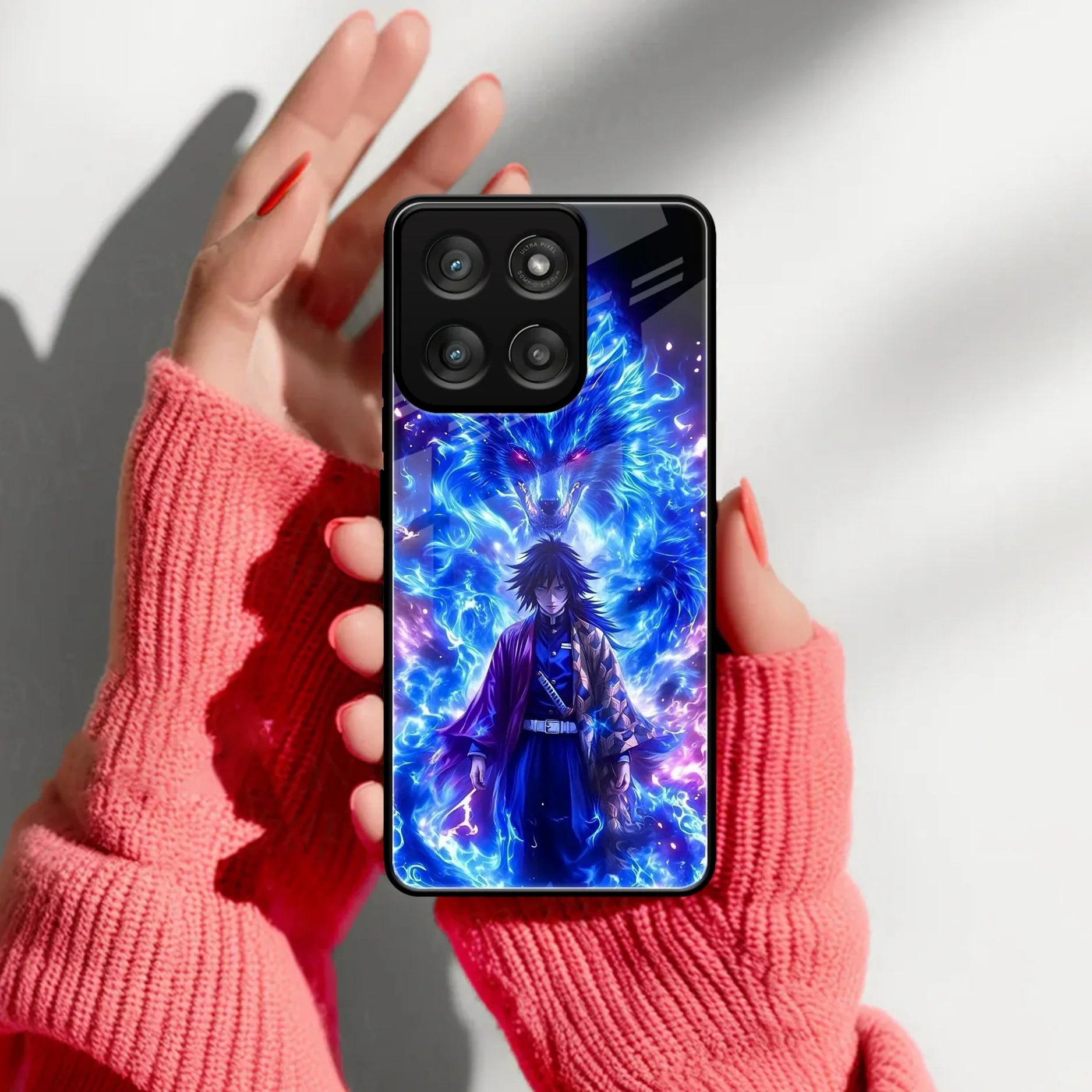 Blue Blade Glass Case Cover For Motorola - ShopOnCliQ