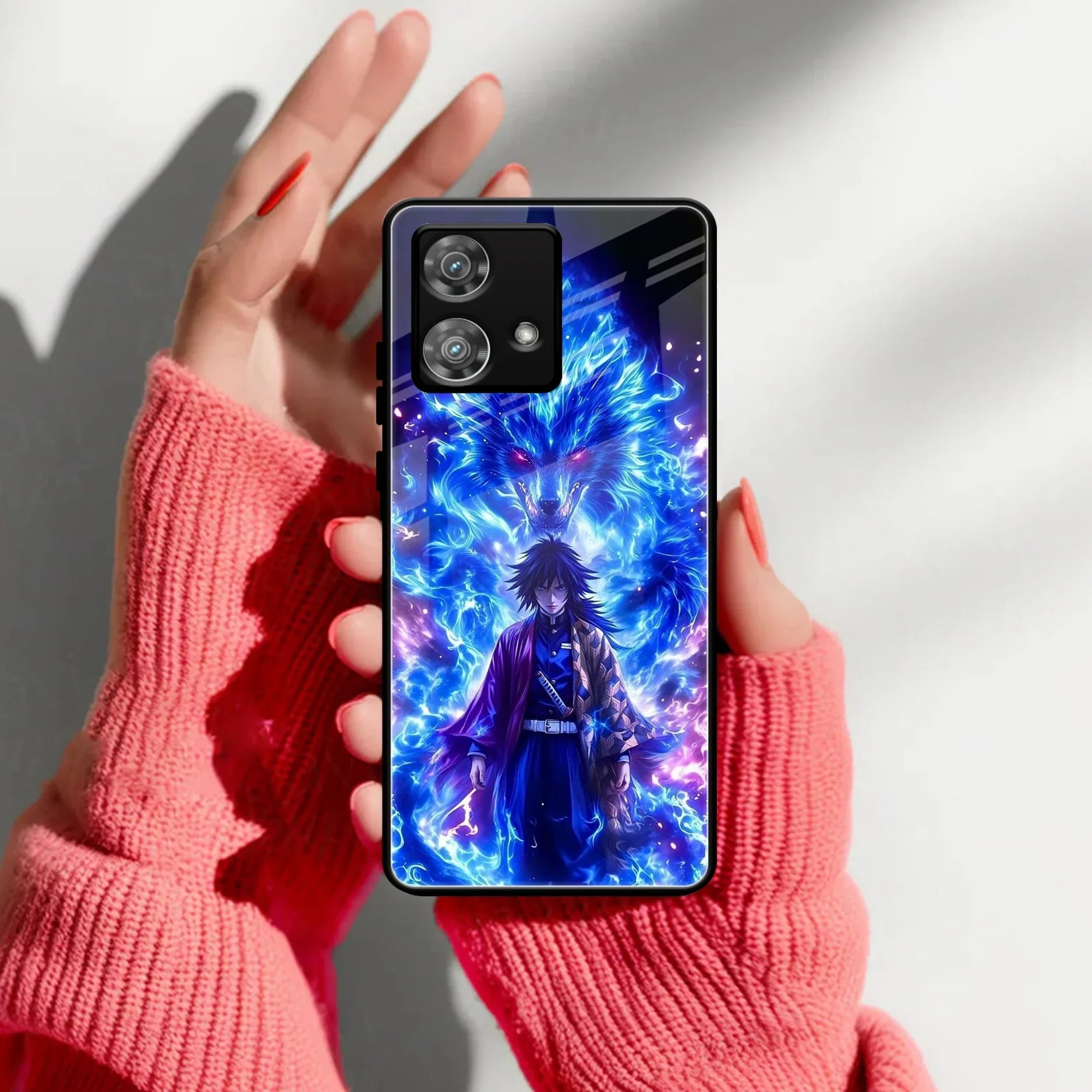 Blue Blade Glass Case Cover For Motorola - ShopOnCliQ