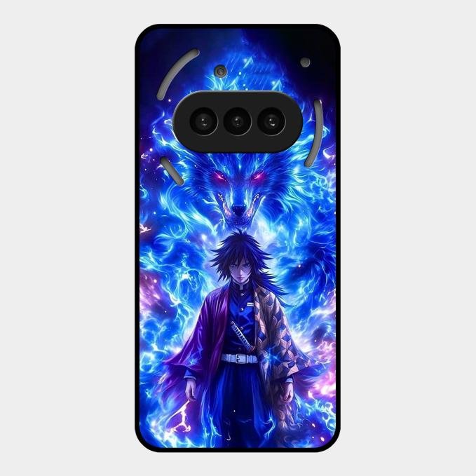 Blue Blade Glass Case Cover For Nothing Phone 3A 5G
