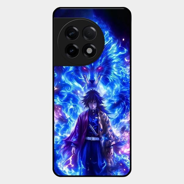 Blue Blade Glass Case Cover For Oneplus 11R 5G