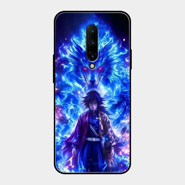 Blue Blade Glass Case Cover For Oneplus 7 Pro