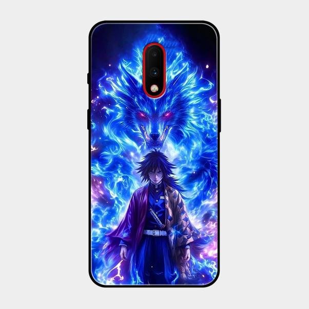 Blue Blade Glass Case Cover For Oneplus 7