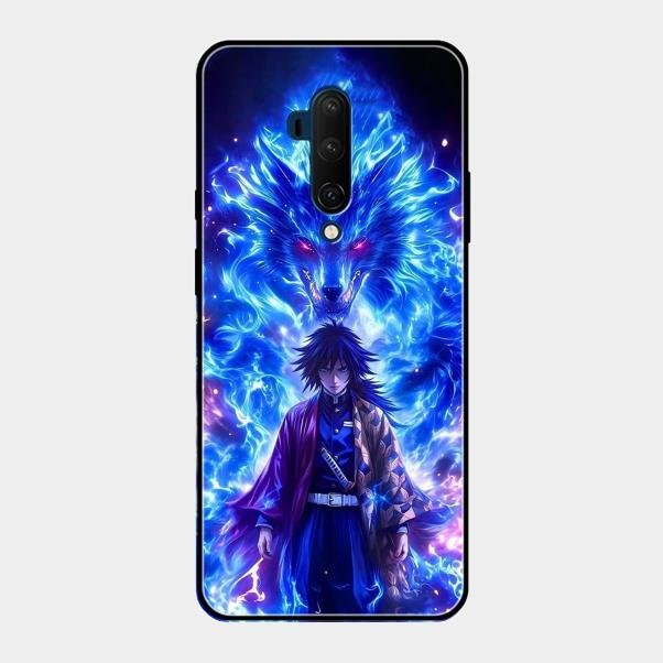 Blue Blade Glass Case Cover For Oneplus 7T Pro