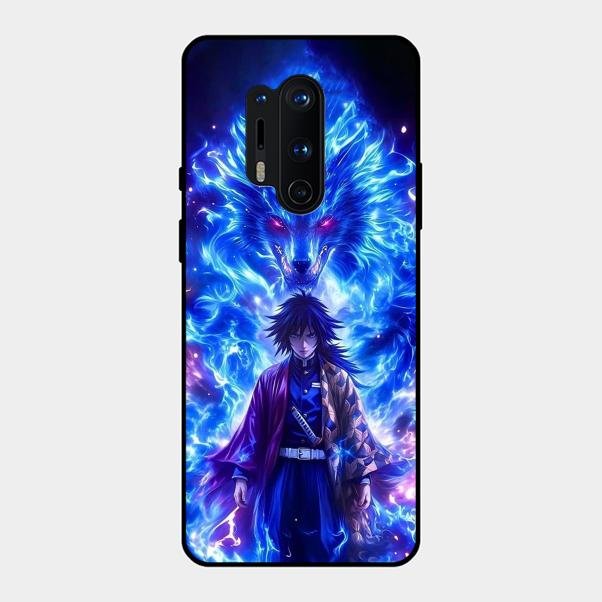 Blue Blade Glass Case Cover For Oneplus 8 Pro