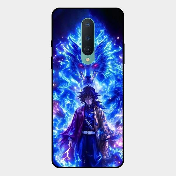 Blue Blade Glass Case Cover For Oneplus 8