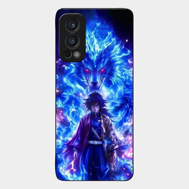 Blue Blade Glass Case Cover For Oneplus Nord 2 5G