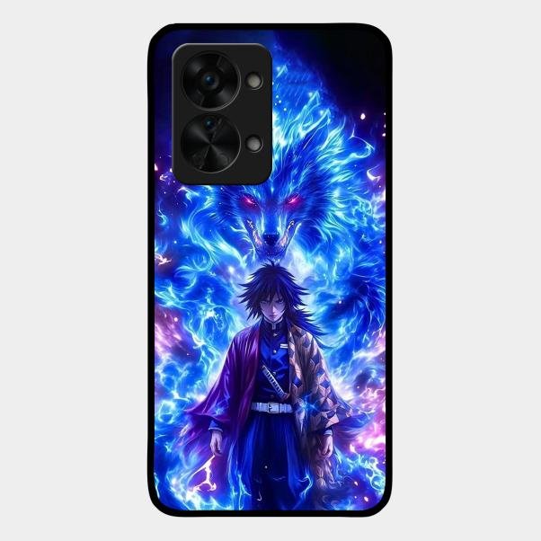 Blue Blade Glass Case Cover For Oneplus Nord 2T 5G