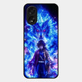 Blue Blade Glass Case Cover For Oppo A38