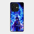 Blue Blade Glass Case Cover For Oppo A3X 5G