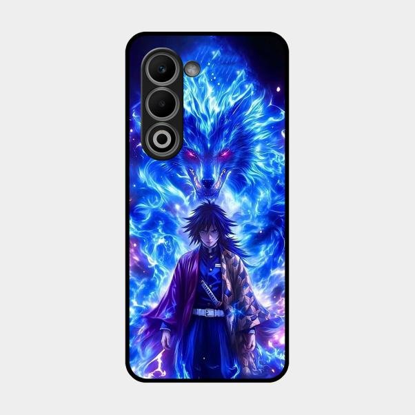 Blue Blade Glass Case Cover For Oppo A5 5G