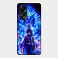 Blue Blade Glass Case Cover For Oppo A58