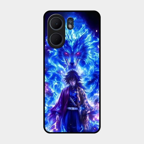 Blue Blade Glass Case Cover For Oppo A5X 4G