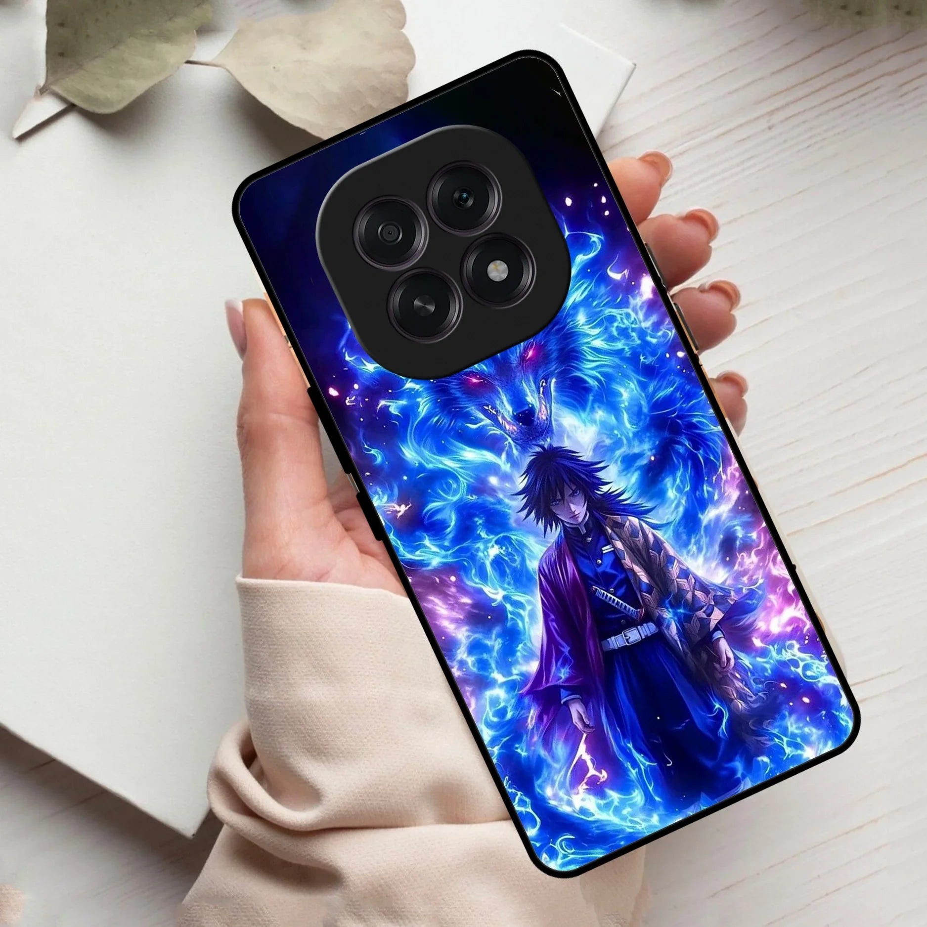 Blue Blade Glass Case Cover For Oppo - ShopOnCliQ