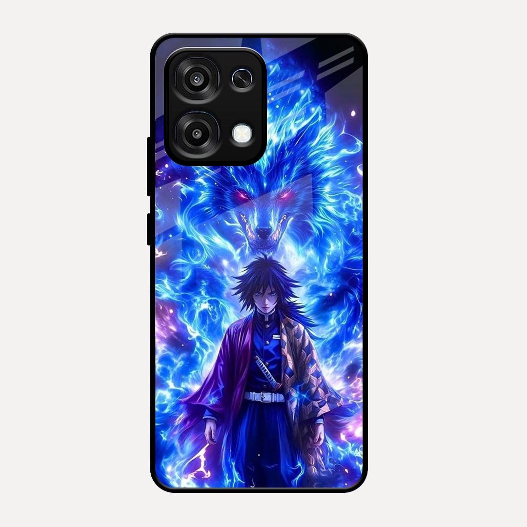 Blue Blade Glass Case Cover For Oppo F31 5G