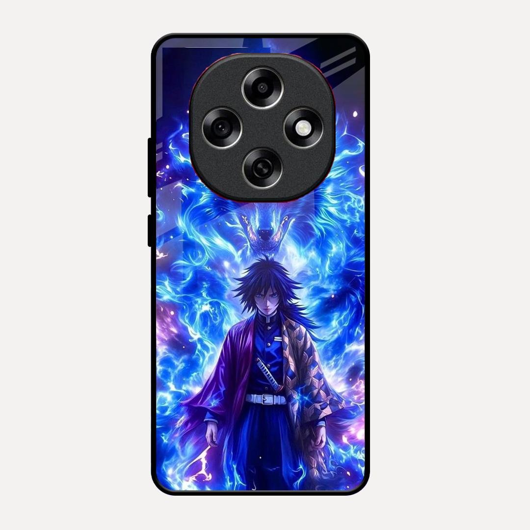 Blue Blade Glass Case Cover For Oppo F31 Pro 5G