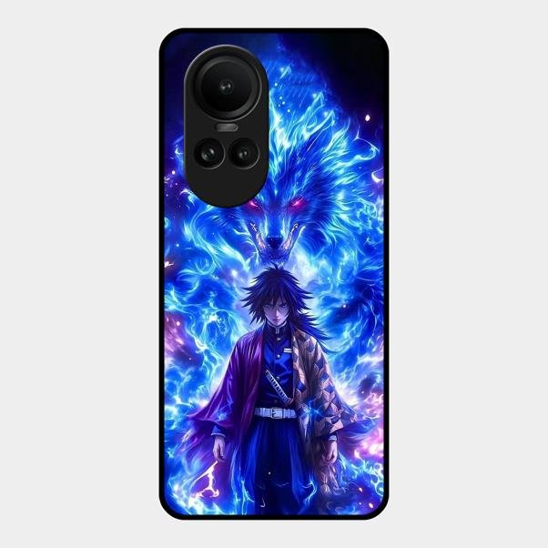 Blue Blade Glass Case Cover For Oppo Reno 10 Pro 5G