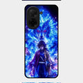 Blue Blade Glass Case Cover For Poco C71
