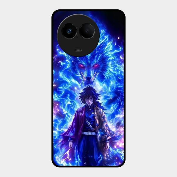 Blue Blade Glass Case Cover For Realme 11 5G