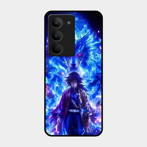 Blue Blade Glass Case Cover For Realme 14X 5G