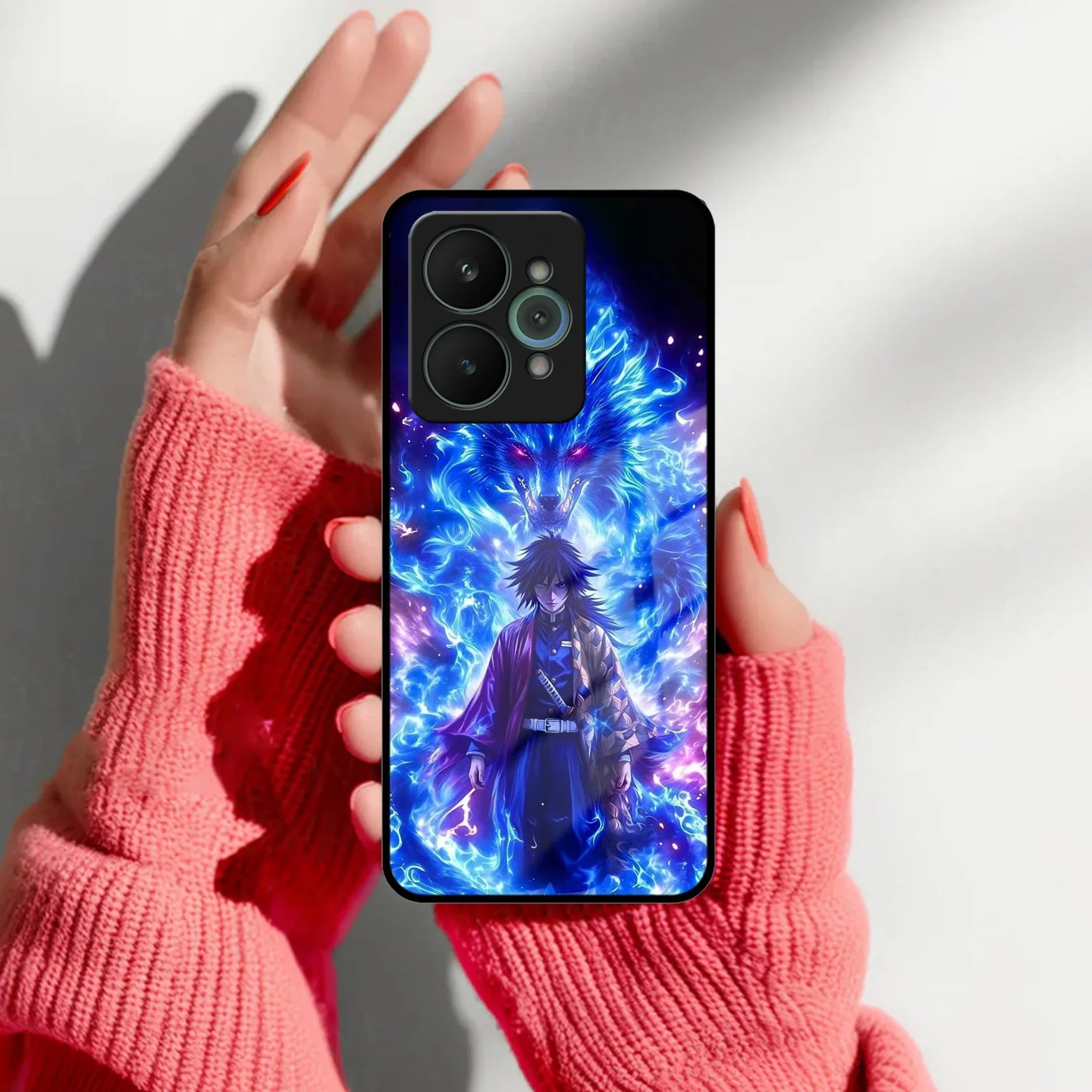 Blue Blade Glass Case Cover For Realme - ShopOnCliQ