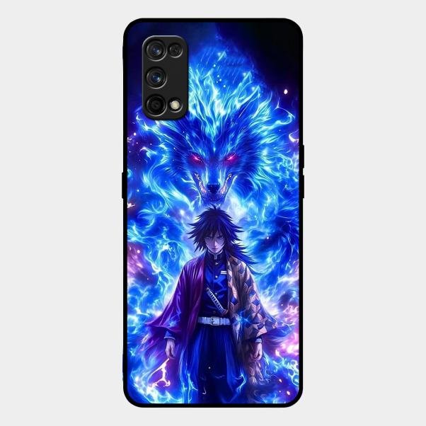 Blue Blade Glass Case Cover For Realme 7 Pro