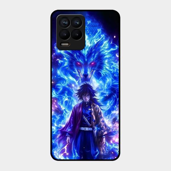 Blue Blade Glass Case Cover For Realme 8 Pro