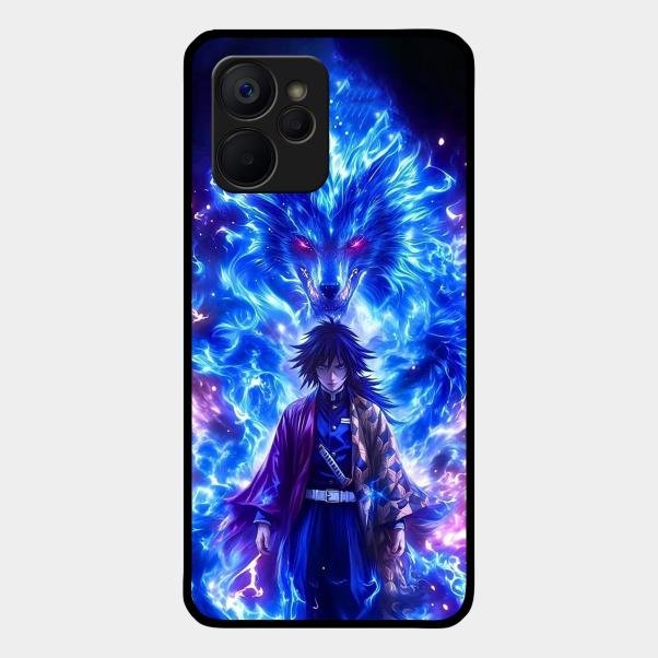 Blue Blade Glass Case Cover For Realme 9I 5G