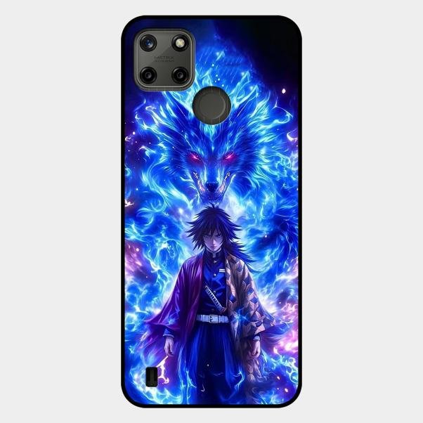 Blue Blade Glass Case Cover For Realme C21Y