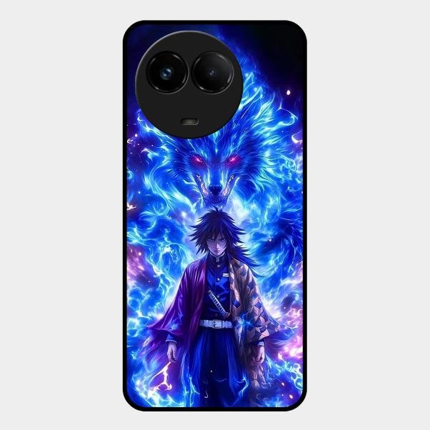 Blue Blade Glass Case Cover For Realme C67 5G