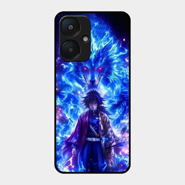 Blue Blade Glass Case Cover For Redmi 13C 5G