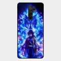 Blue Blade Glass Case Cover For Redmi 9 Prime