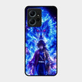 Blue Blade Glass Case Cover For Redmi Note 12 4G