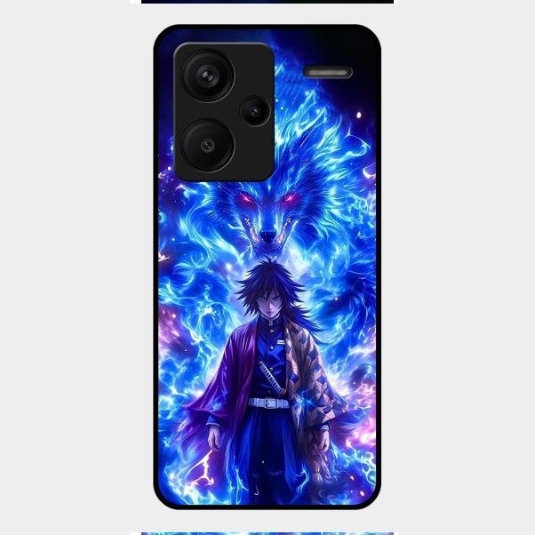 Blue Blade Glass Case Cover For Redmi Note 13 Pro Plus 5G
