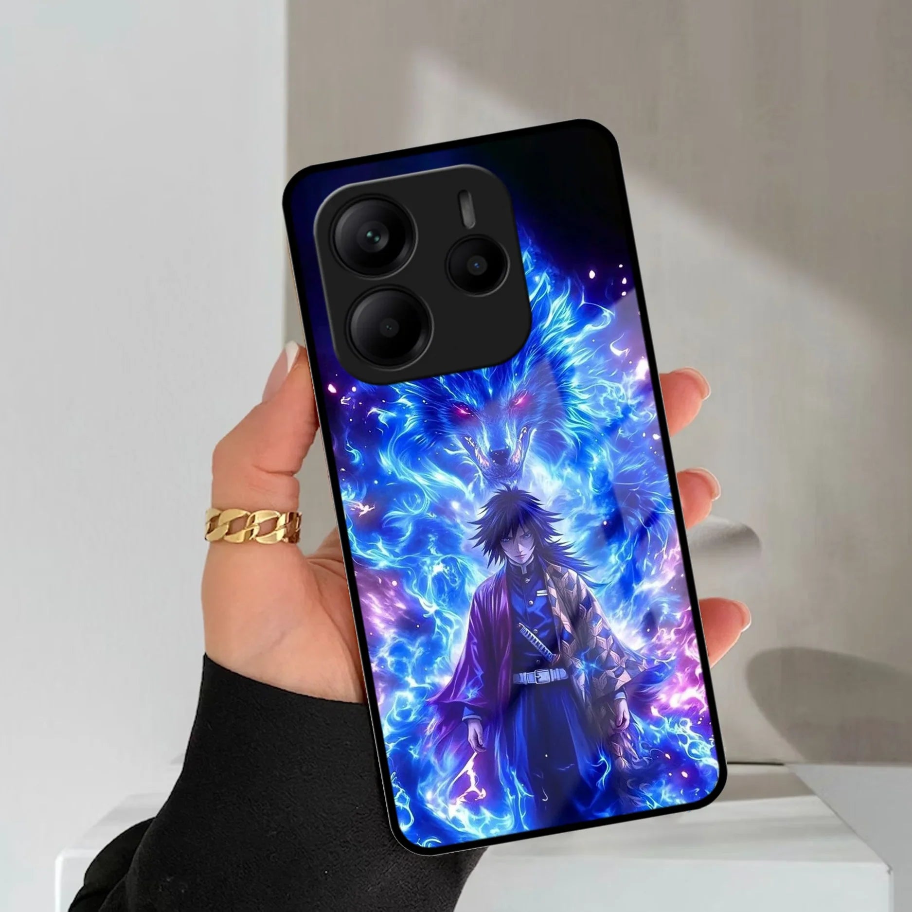 Blue Blade Glass Case Cover For Redmi - ShopOnCliQ