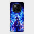 Blue Blade Glass Case Cover For Redmi Note 14 Pro Plus 5G