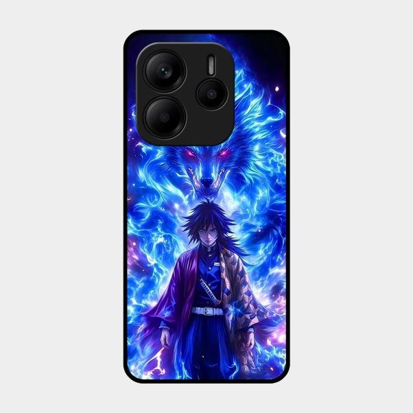 Blue Blade Glass Case Cover For Redmi Note 14 Se 5G
