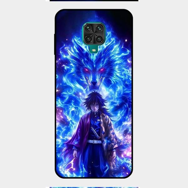 Blue Blade Glass Case Cover For Redmi Note 9 Pro Max