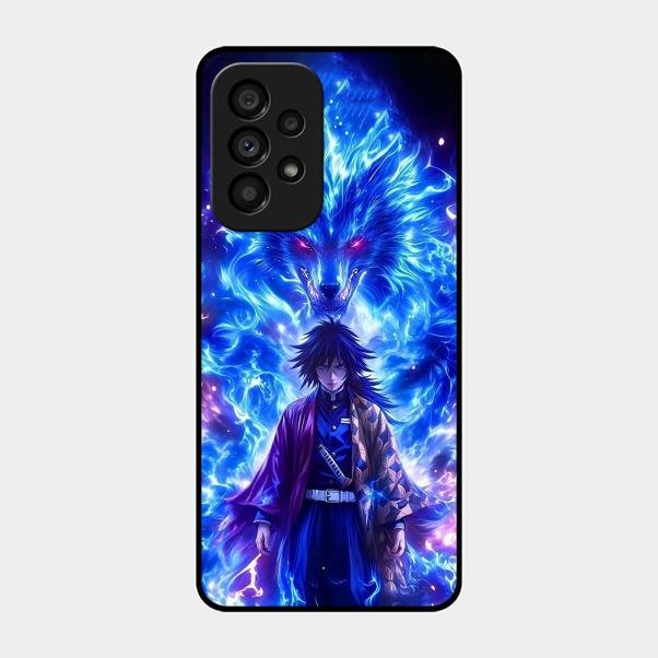 Blue Blade Glass Case Cover For Samsung Galaxy A53 5G