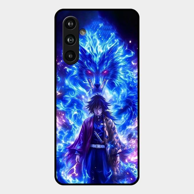 Blue Blade Glass Case Cover For Samsung Galaxy F54 5G