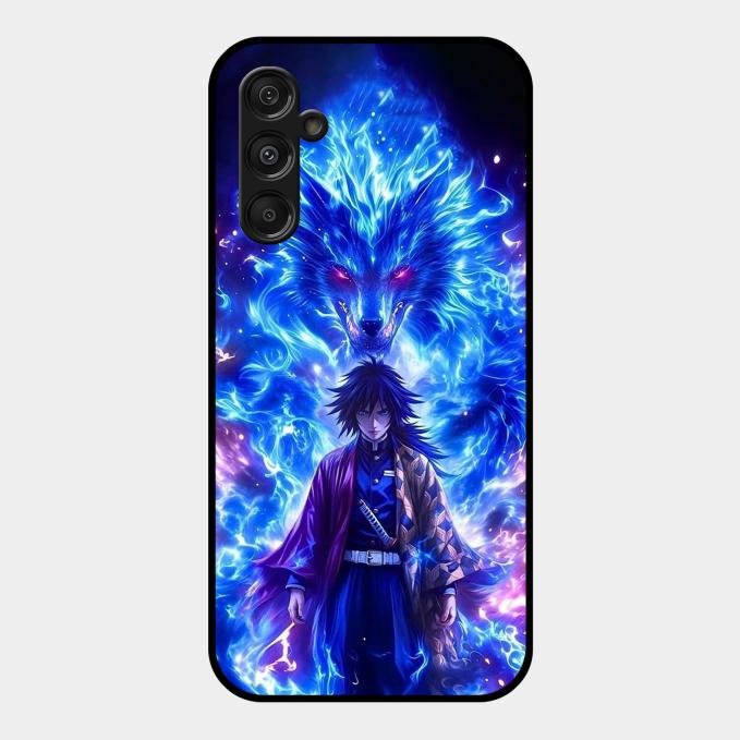 Blue Blade Glass Case Cover For Samsung Galaxy M34 5G