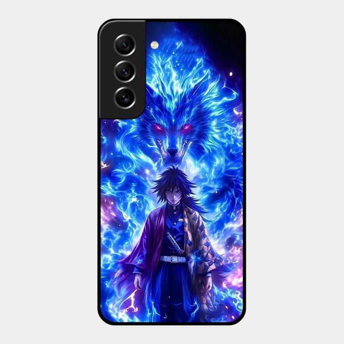 Blue Blade Glass Case Cover For Samsung Galaxy S21 Fe 5G