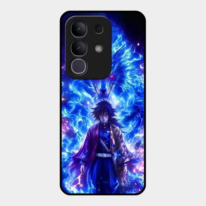 Blue Blade Glass Case Cover For Vivo T4X 5G