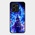 Blue Blade Glass Case Cover For Vivo V25 5G