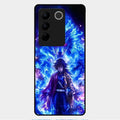 Blue Blade Glass Case Cover For Vivo V27 Pro 5G