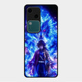 Blue Blade Glass Case Cover For Vivo V30 5G