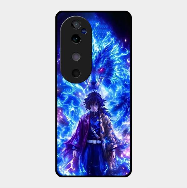 Blue Blade Glass Case Cover For Vivo V40 5G