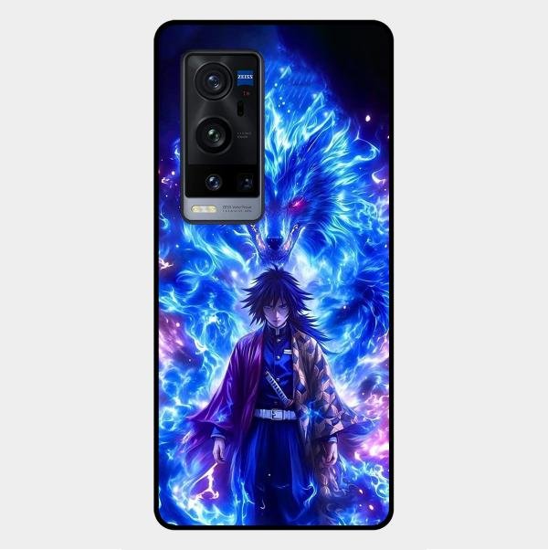 Blue Blade Glass Case Cover For Vivo X60 Pro Plus 5G